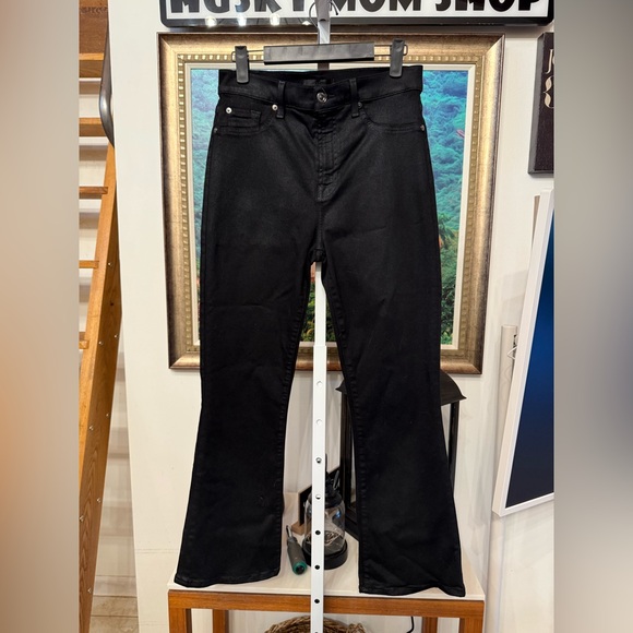 7 For All Mankind Black Boot Cut Jeans - Picture 1 of 3